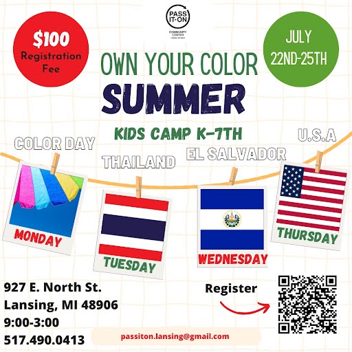 pass it on lansing own your color summer kids camp